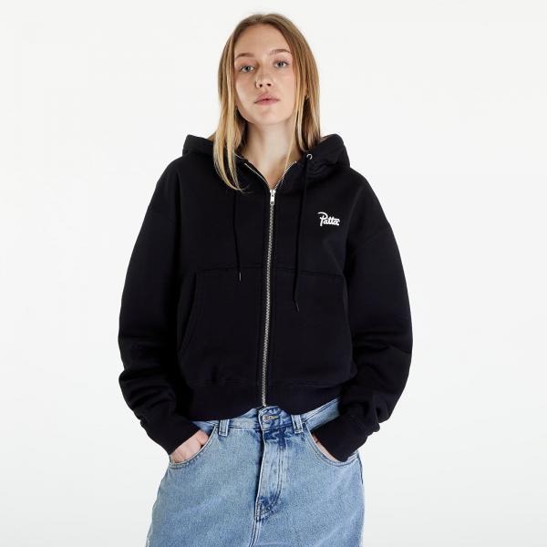 Mikina Patta Classic Zip Up Hooded Sweater UNISEX Black L