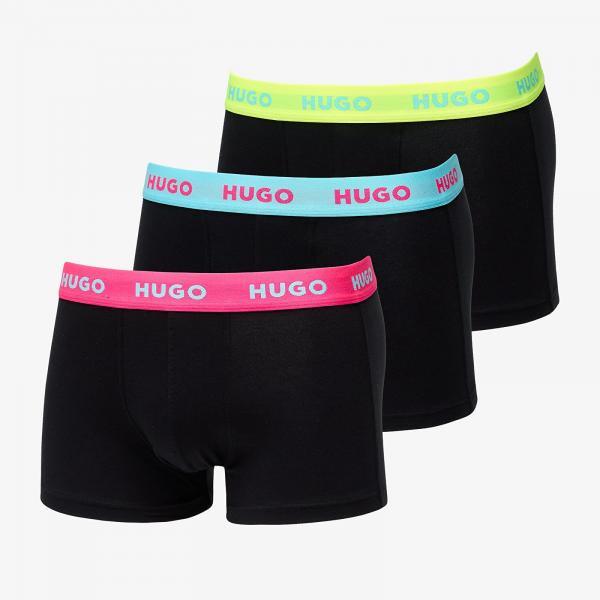 Boxerky Hugo Boss Triplet 3-Pack Trunk Black M
