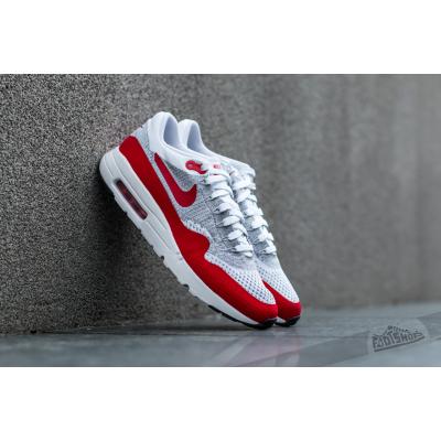 Nike Air Max 1 Ultra Flyknit White/ University Red-Pure Platinum-Cool Grey