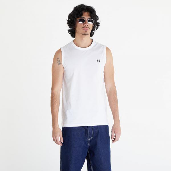 Tílko FRED PERRY Crew Neck Vest White L