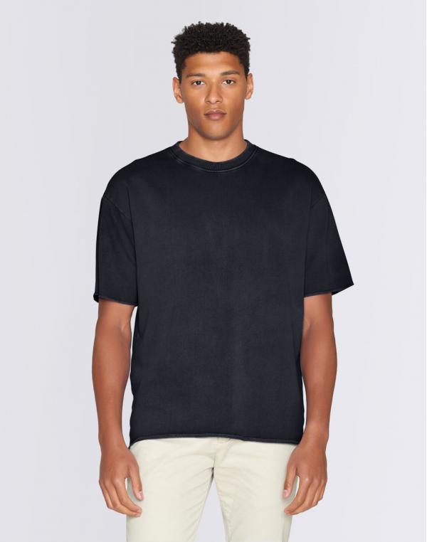 Tričko Knowledge Cotton Loose Fit Reactive Dyed Sweat T-shirt 1300 Black Jet