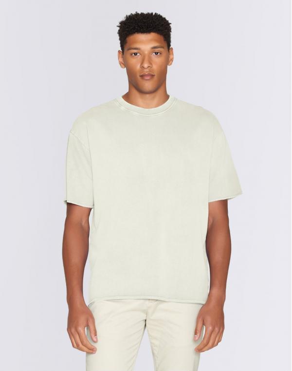 Tričko Knowledge Cotton Loose Fit Reactive Dyed Sweat T-shirt 1387 Egret
