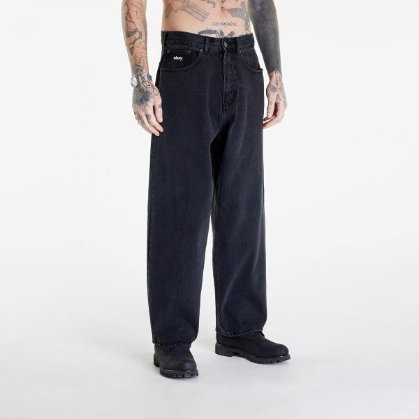 Kalhoty OBEY Bigwig Baggy Denim Faded Black W34