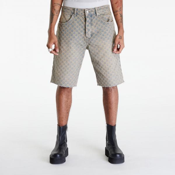 Šortky MISBHV Jacquard Denim Monogram Shorts Blue 32