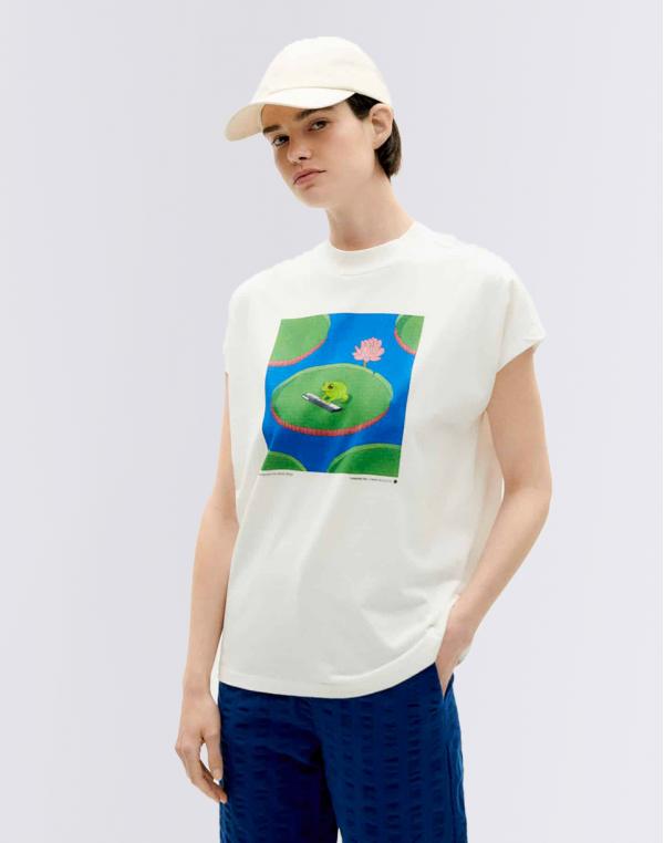 Tričko Thinking MU Frog Volta T-Shirt SNOW WHITE
