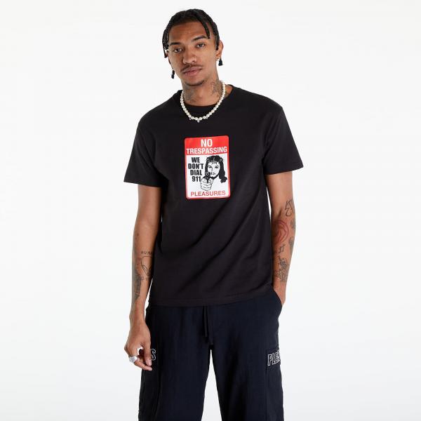 Tričko PLEASURES Trespass T-Shirt Black L