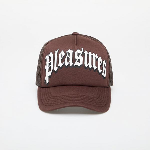 PLEASURES Twitch Trucker Cap Brown