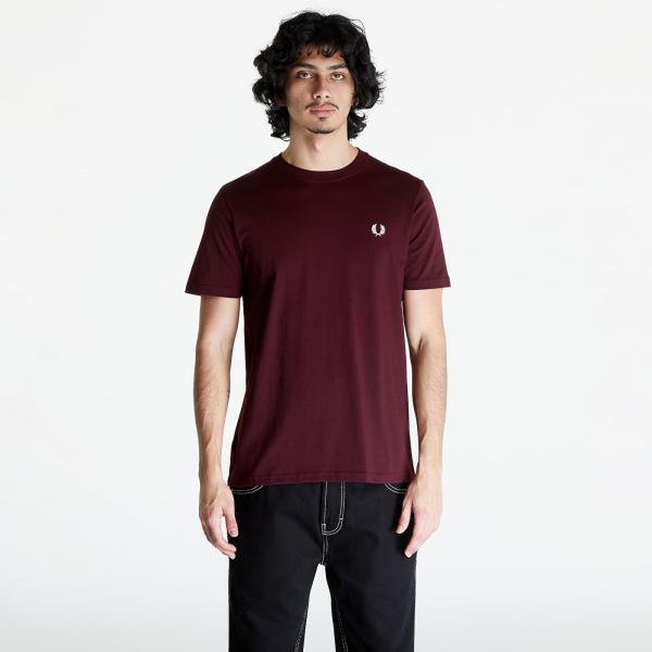 Tričko FRED PERRY Crew Neck T-Shirt Oxblood/ Ecru M