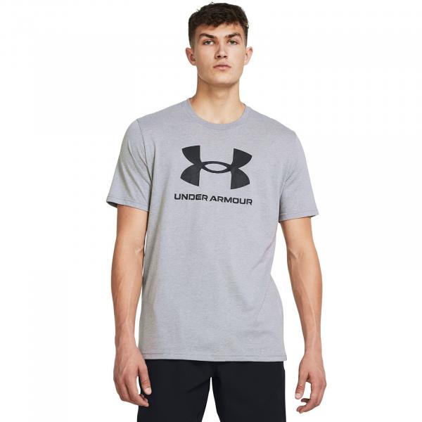 Tričko Under Armour Sportstyle Logo Update Ss Steel Light Heather 035 M