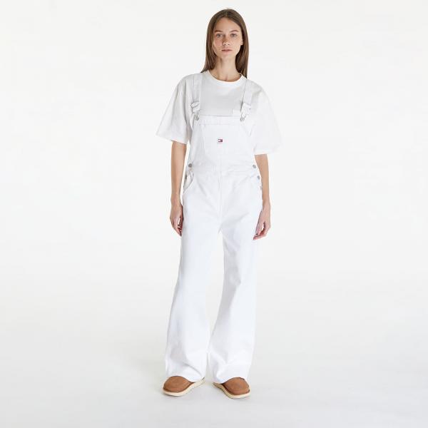 Kalhoty Tommy Jeans Daisy Dungaree Denim White XS
