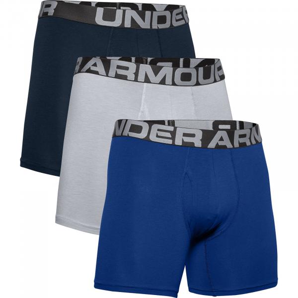 Boxerky Under Armour Charged Cotton 6In 3 Pack Royal S