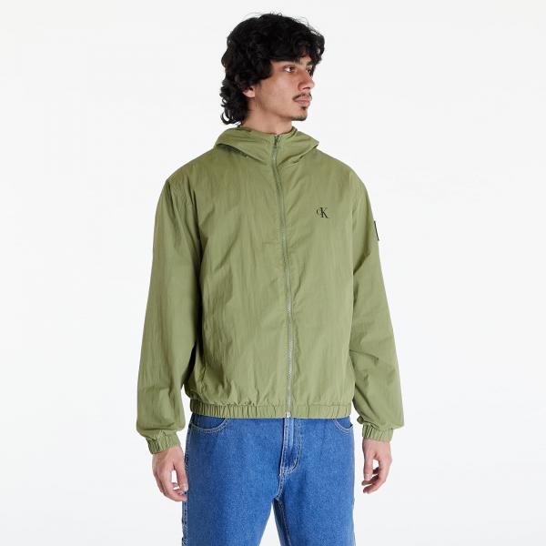 Větrovka Calvin Klein Jeans Relaxed Hooded Windbreaker Dark Juniper M