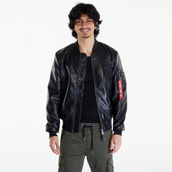 Bunda Alpha Industries MA-1 VF Vegan Leather Black XXXL
