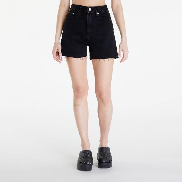 Šortky Calvin Klein Jeans Mom Shorts Denim Black 27
