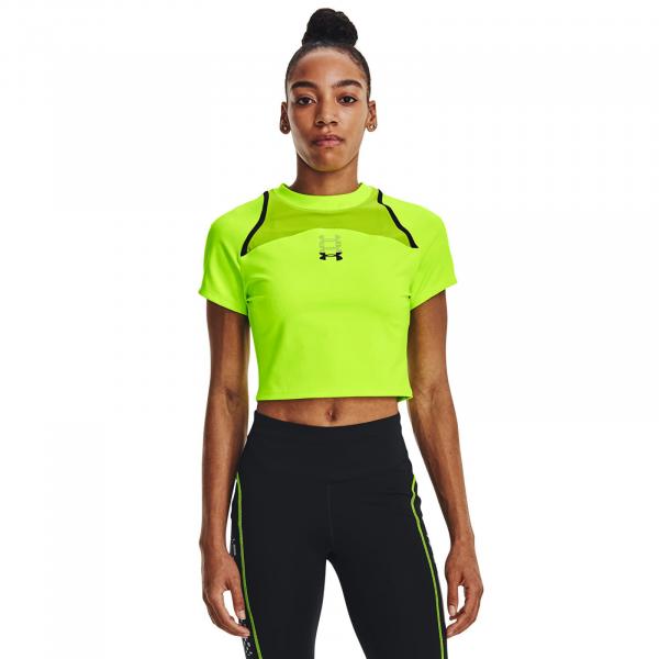 Tričko Under Armour Run Anywhere Crop Ss Green S