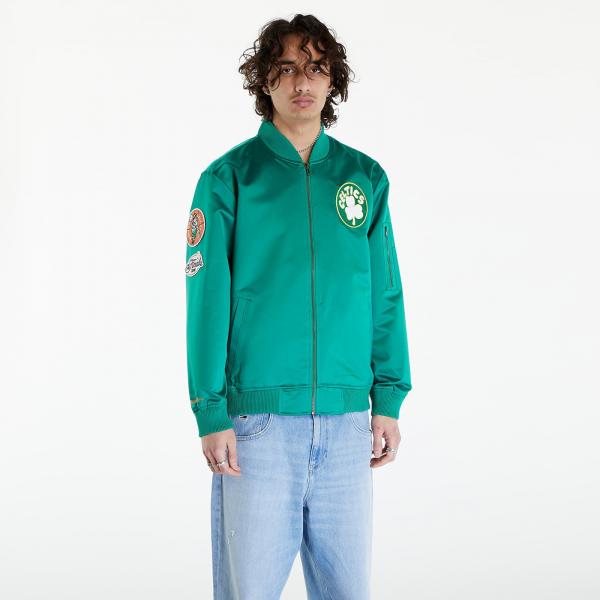 Bunda Mitchell & Ness NBA Lightweight Satin Bomber Vintage Logo Celtics Kelly Green L