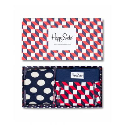 Dárkový Pack Happy Socks Filled Optic Men's Trunk & Sock Combo Box XFIO90-6000