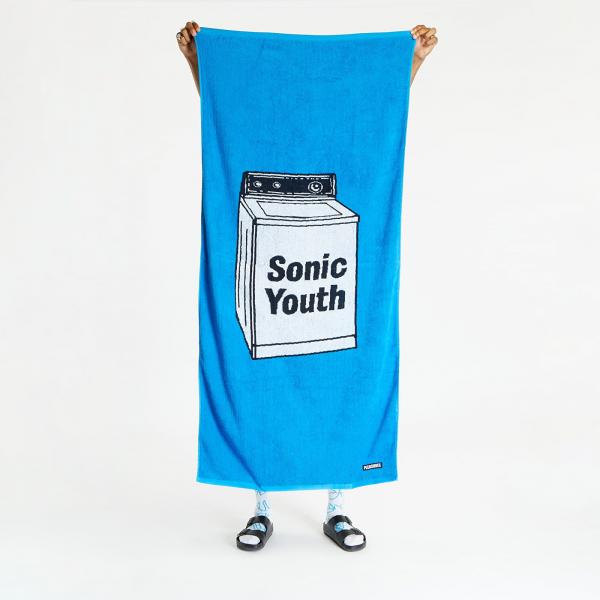 PLEASURES x Sonic Youth Washing Machine Towel Blue Universal