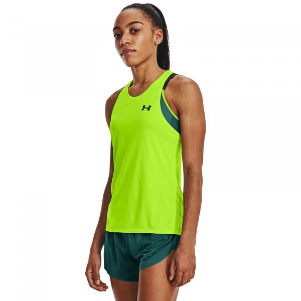 Tílko Under Armour Rush Cicada Singlet Green XS