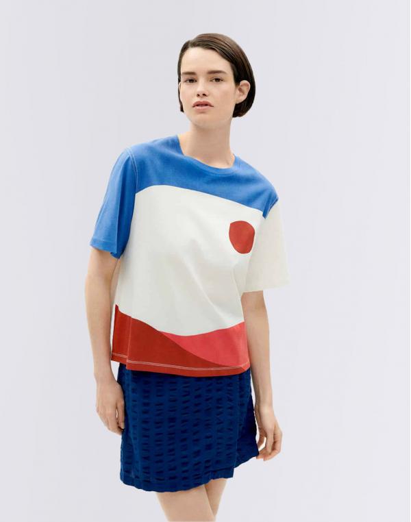 Tričko Thinking MU Abstract Lucia T-Shirt SNOW WHITE