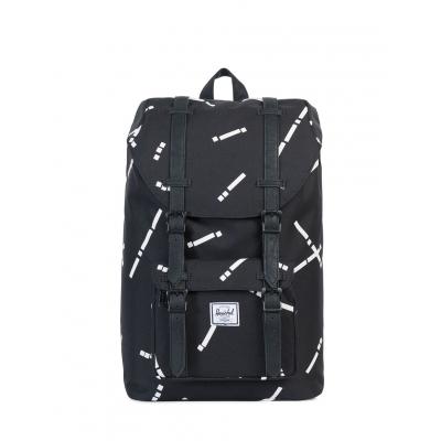 Batoh Herschel Supply Little America Mid-Volume Black Code/Black Synthetic Leather