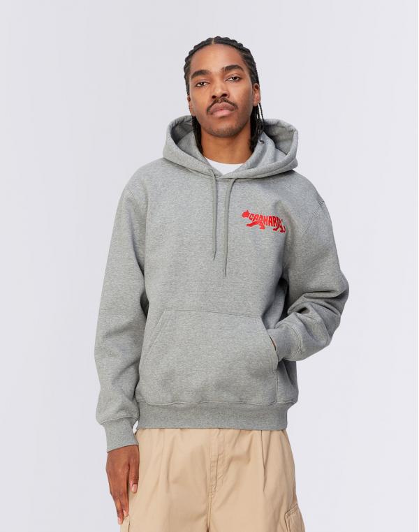 Carhartt WIP Hooded Rocky Script Sweat Grey Heather XS
