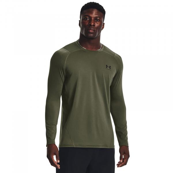 Tričko Under Armour Hg Armour Fitted Ls Marine Od Green XXXL