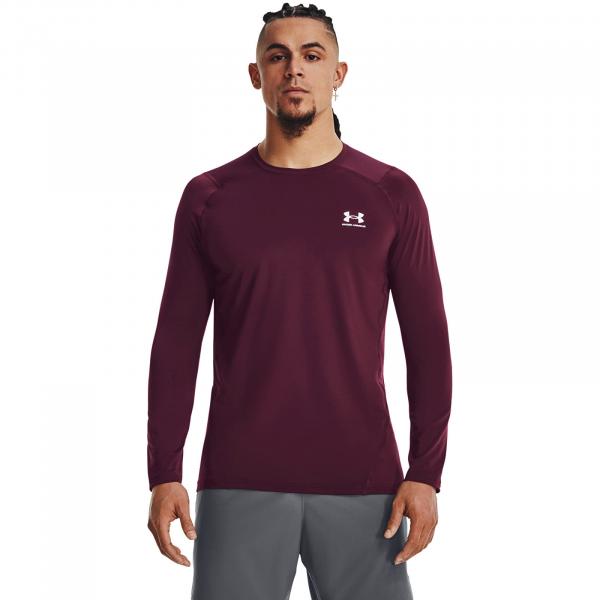 Under Armour Hg Armour Fitted Ls Dark Maroon
