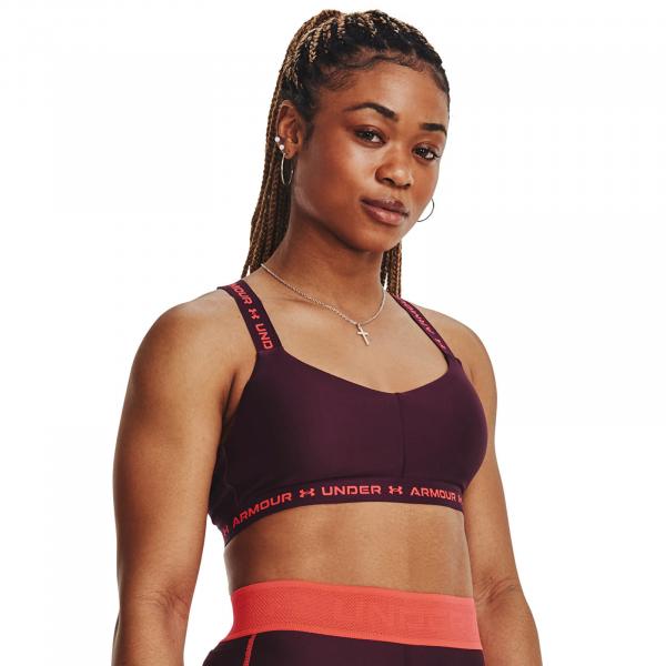 Podprsenka Under Armour Crossback Low Dark Maroon XS