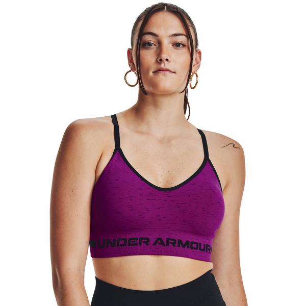 Podprsenka Under Armour Seamless Low Long Htr Bra Mystic Magenta XS