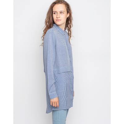 Košile Ichi BALLIN Mid Blue Striped