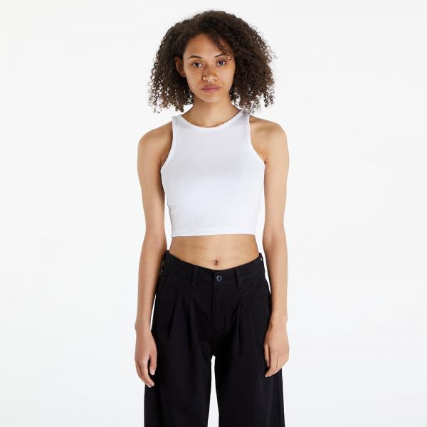 Top Urban Classics Ladies Organic Cropped Rib Top 2-Pack White/ Black XL