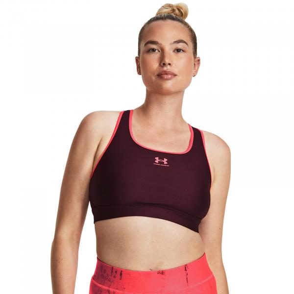 Podprsenka Under Armour Hg Armour Mid Padless Dark Maroon XS