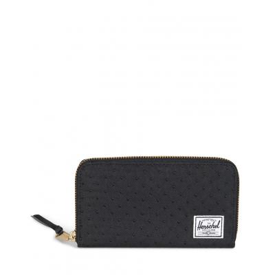 Peněženka Herschel Supply Thomas with Zipper Black/Black Embroidery Polka Dot
