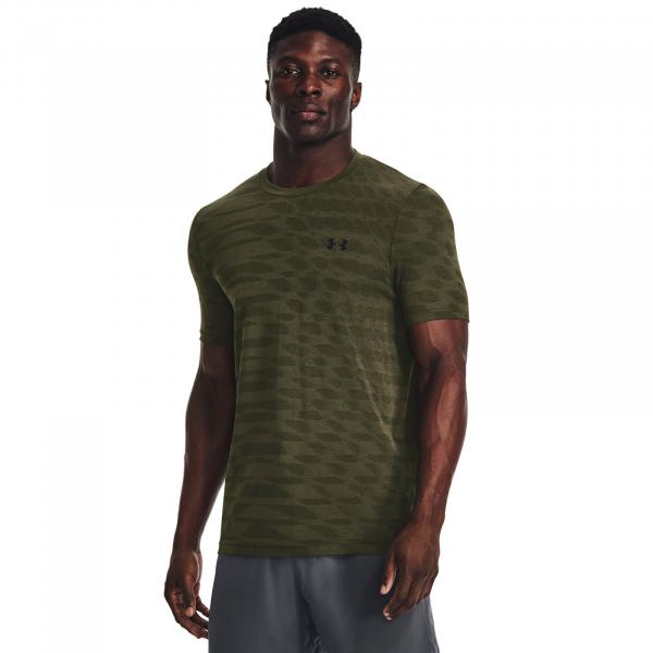 Tričko Under Armour Seamless Ripple Ss Marine Od Green S