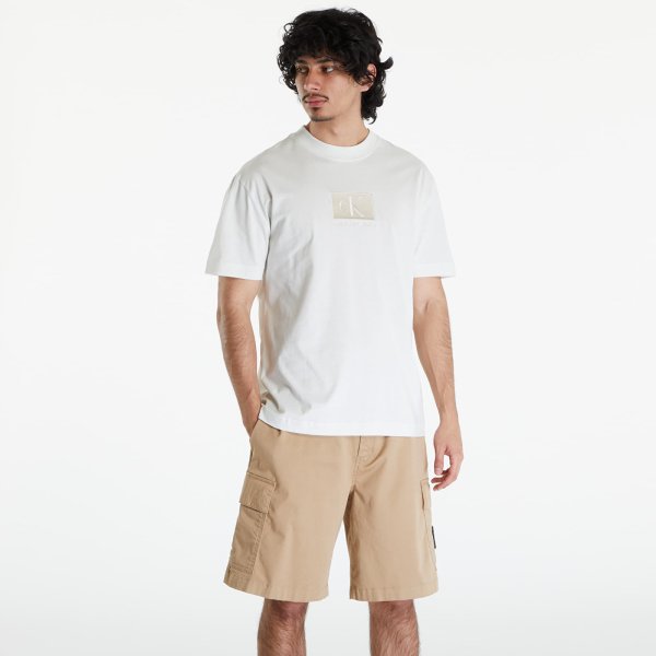 Tričko Calvin Klein Jeans Embroidery Patch T-Shirt White XL