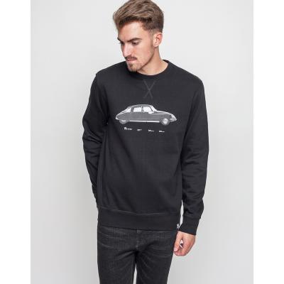Mikina Loreak Mendian Crewneck Tiburon Black