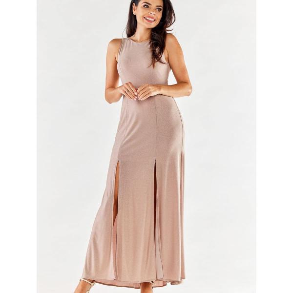 Šaty awama model 174386 Beige S
