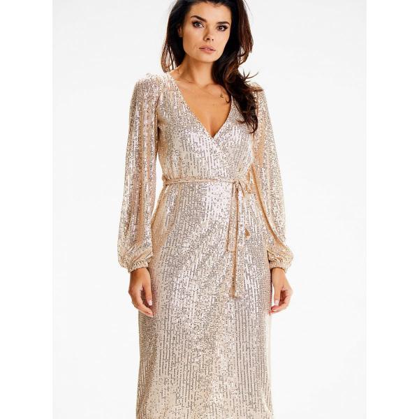 Šaty awama model 189423 Beige M