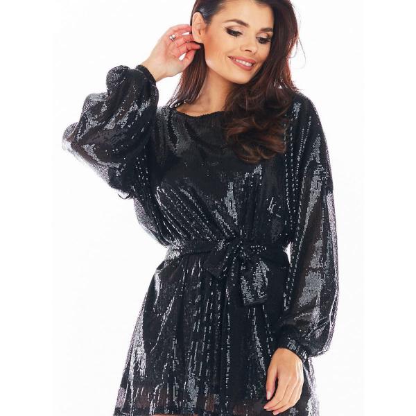 Šaty awama model 150763 Black L/XL