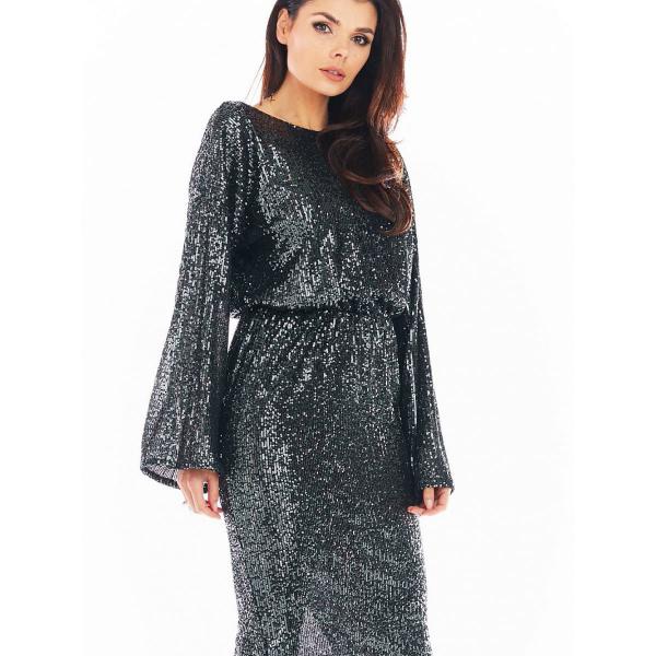 Šaty awama model 150758 Grey S/M