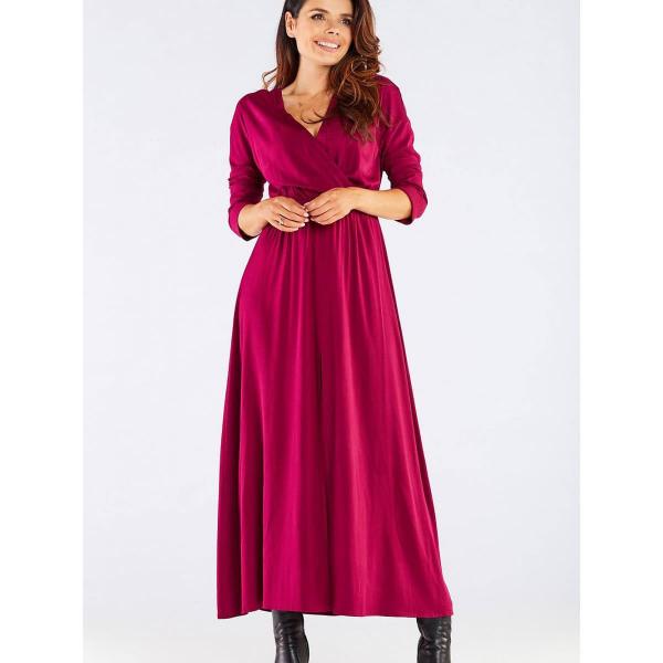Šaty awama model 158618 Red XL