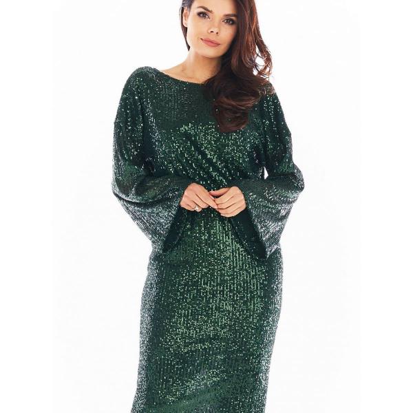 Šaty awama model 150756 Green L/XL