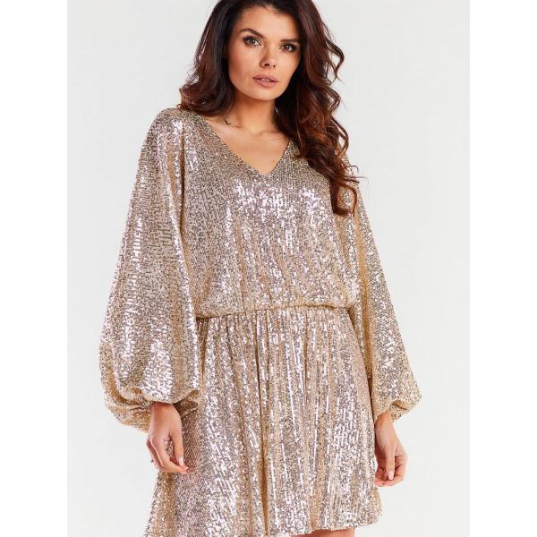 Šaty awama model 174305 Beige Universal