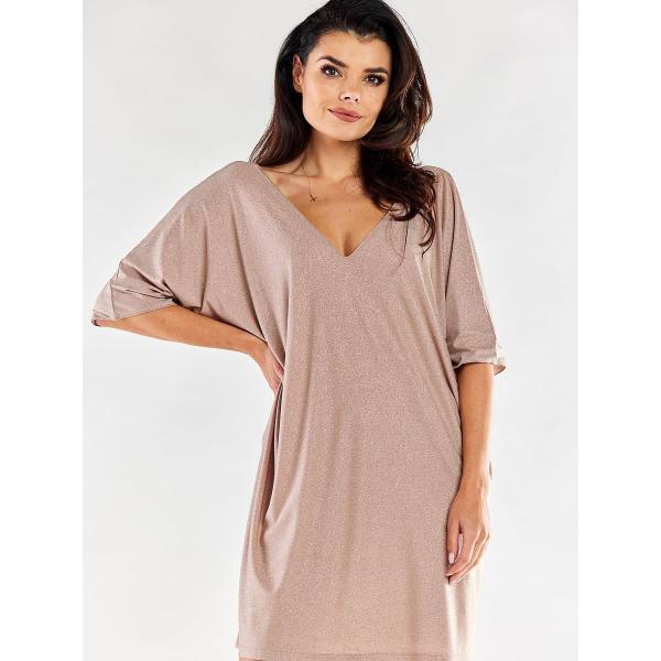 Šaty awama model 174340 Beige Universal