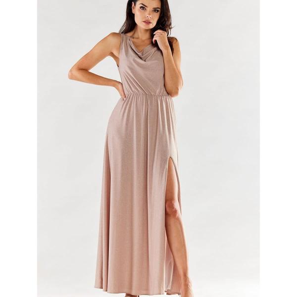 Šaty awama model 174372 Beige M