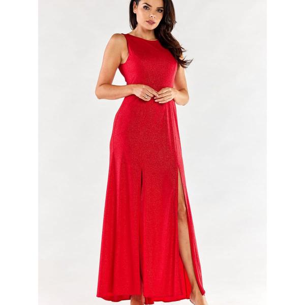 Šaty awama model 174383 Red XL