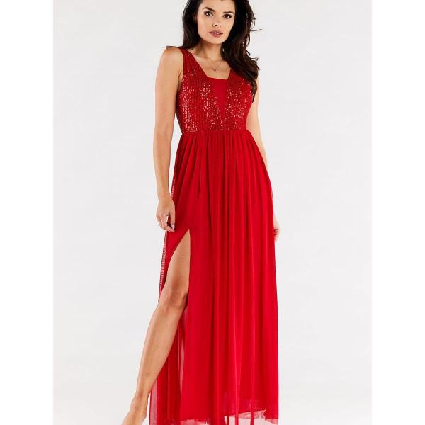 Šaty awama model 174391 Red S