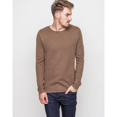 Svetr Selected Austin Camel Melange