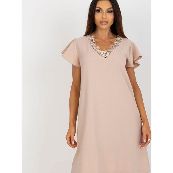 Šaty Rue Paris model 179970 Beige S